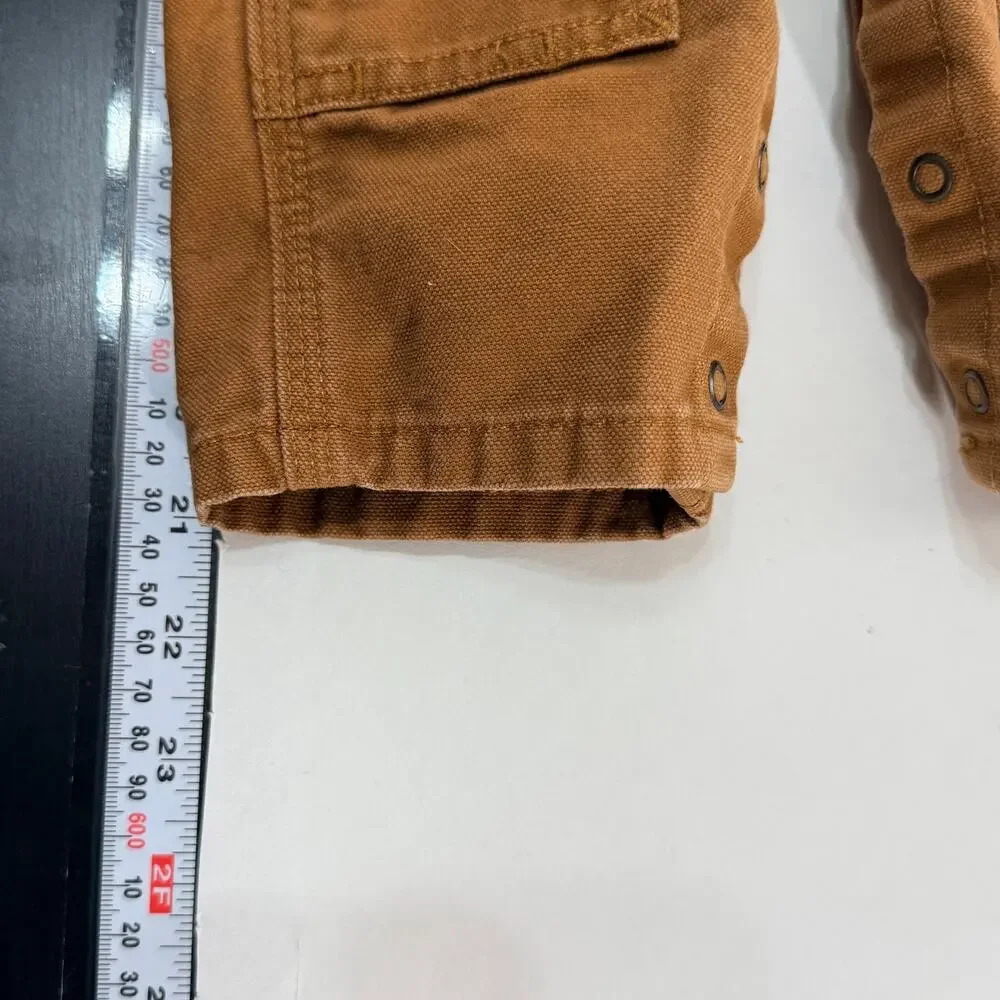 Carhartt Infant Canvas Bib Overalls 6-9 months Adjustable Straps Brown *flaw